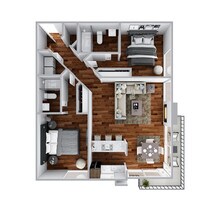 Two Bedroom Two Bath 503 floor plan